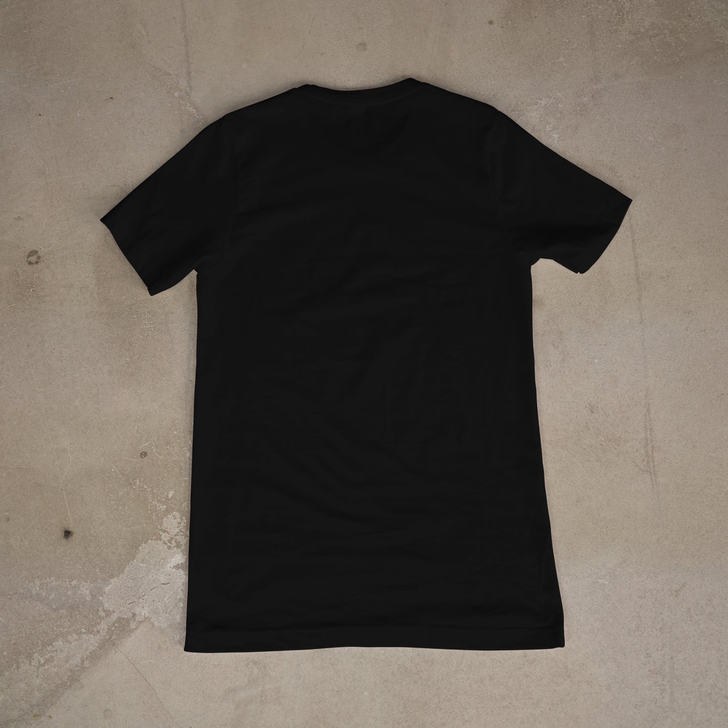 Black unisex t-shirt , back side of Bella Canvas 3001 CVC