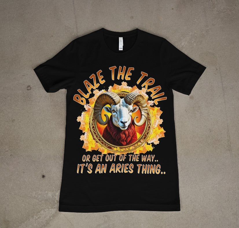 Custom Zodiac Aries Graphic T-shirts- 'It's an Aires thing' Unisex Cotton Blend Tee