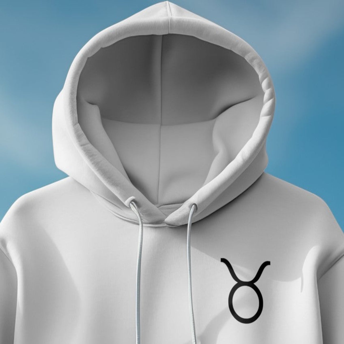 Side view of hoodie showing bold motivational gym graphic