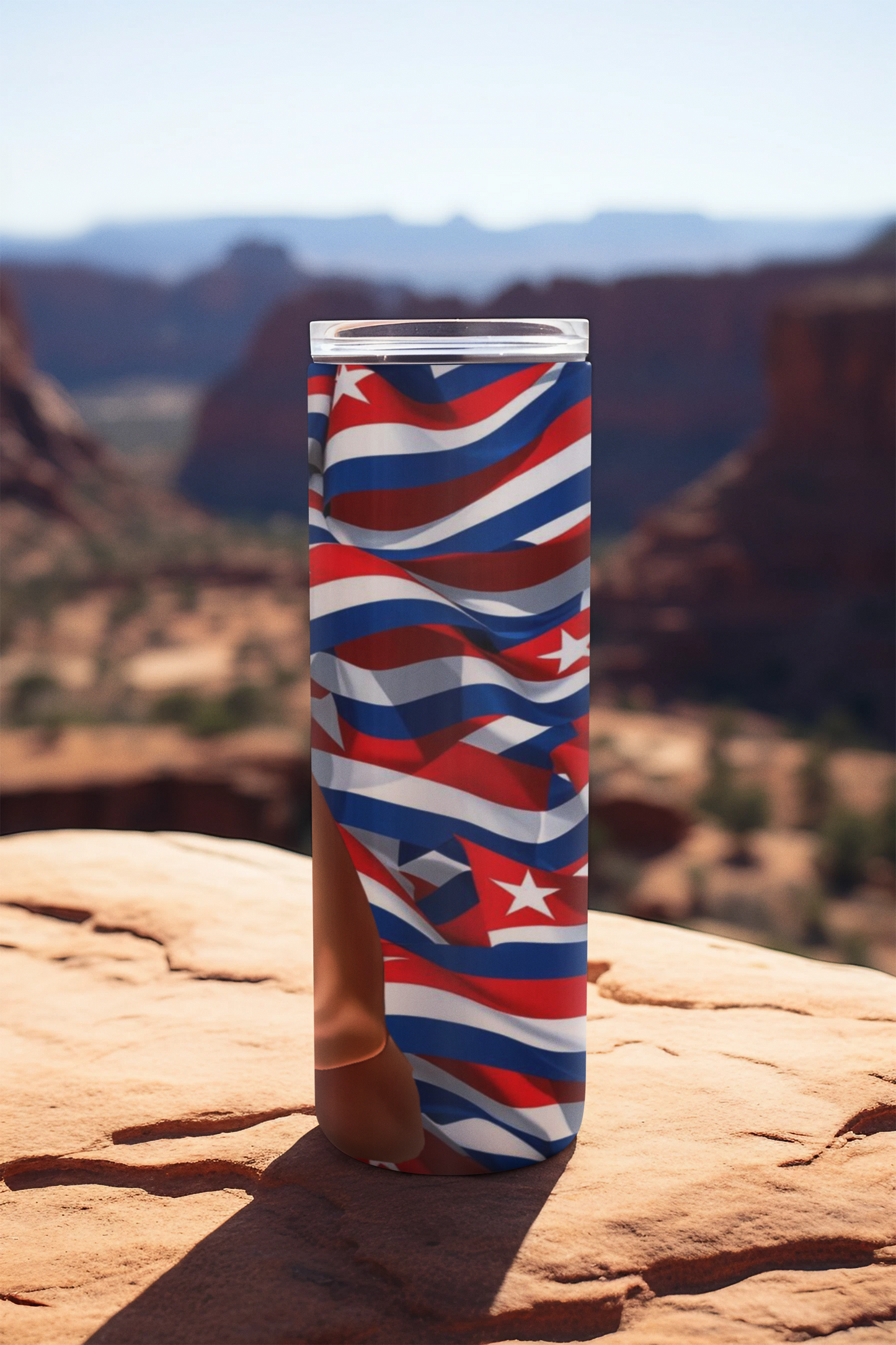 Custom Cuban Inspired 20oz Skinny Beverage Tumbler- 'Maria La Valiente'