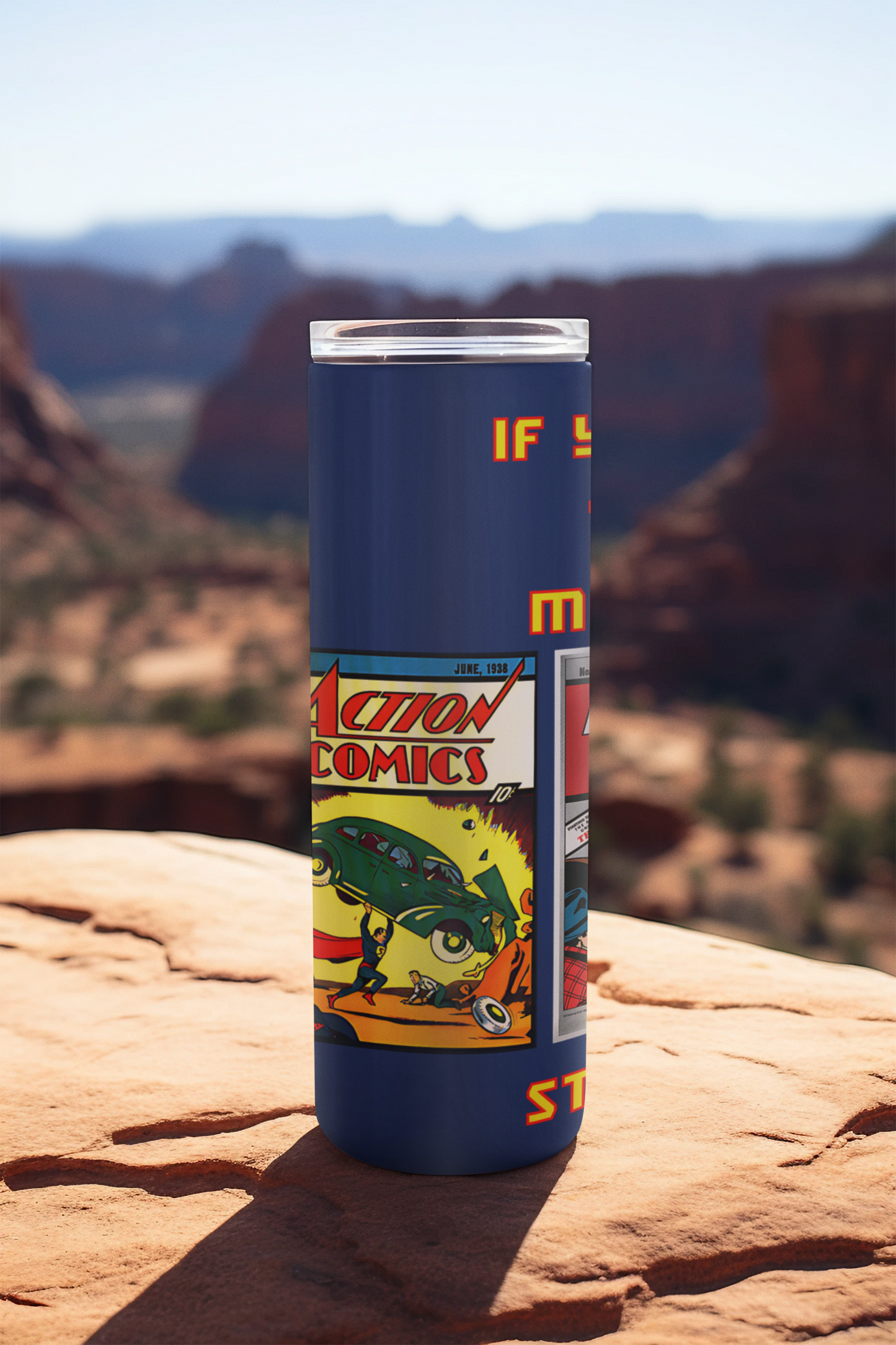 Heroic Hydration-Custom Comic Book Inspired 20oz Skinny Tumblers for Every Super Fan!