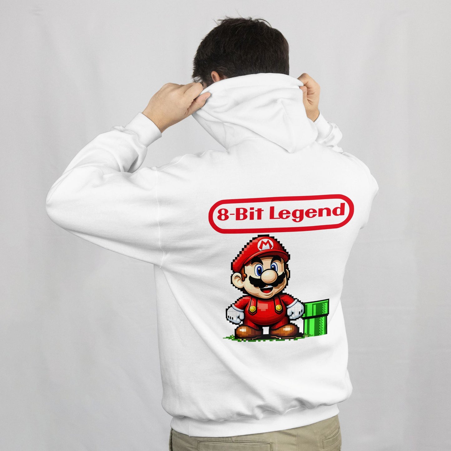 Custom Retro Classic Gamer Hoodie – “8-Bit Legend” Cotton Blend Graphic Pullover (Unisex)