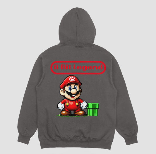 3J's Threads & Treasures-Custom Graphic Hoodie- CLASSIC GAMER 8-BIT LEGEND