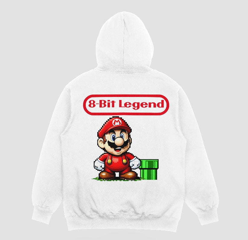 3J's Threads & Treasures-Custom Graphic Hoodie- CLASSIC GAMER 8-BIT LEGEND