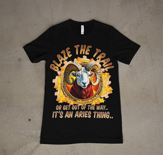 Custom Zodiac Aries Graphic T-shirts- 'It's an Aires thing' Unisex Cotton Blend Tee