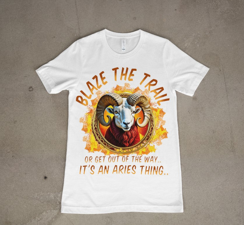 Custom Zodiac Aries Graphic T-shirts- 'It's an Aires thing' Unisex Cotton Blend Tee