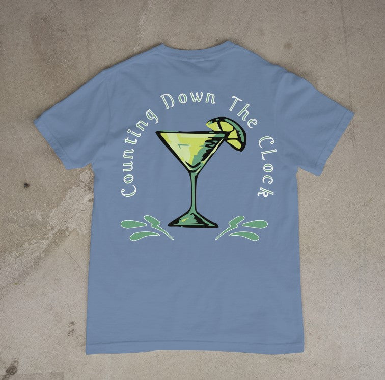 3J's Threads & Treasures-Counting Down The Clock- Happy Hour Graphic Tee