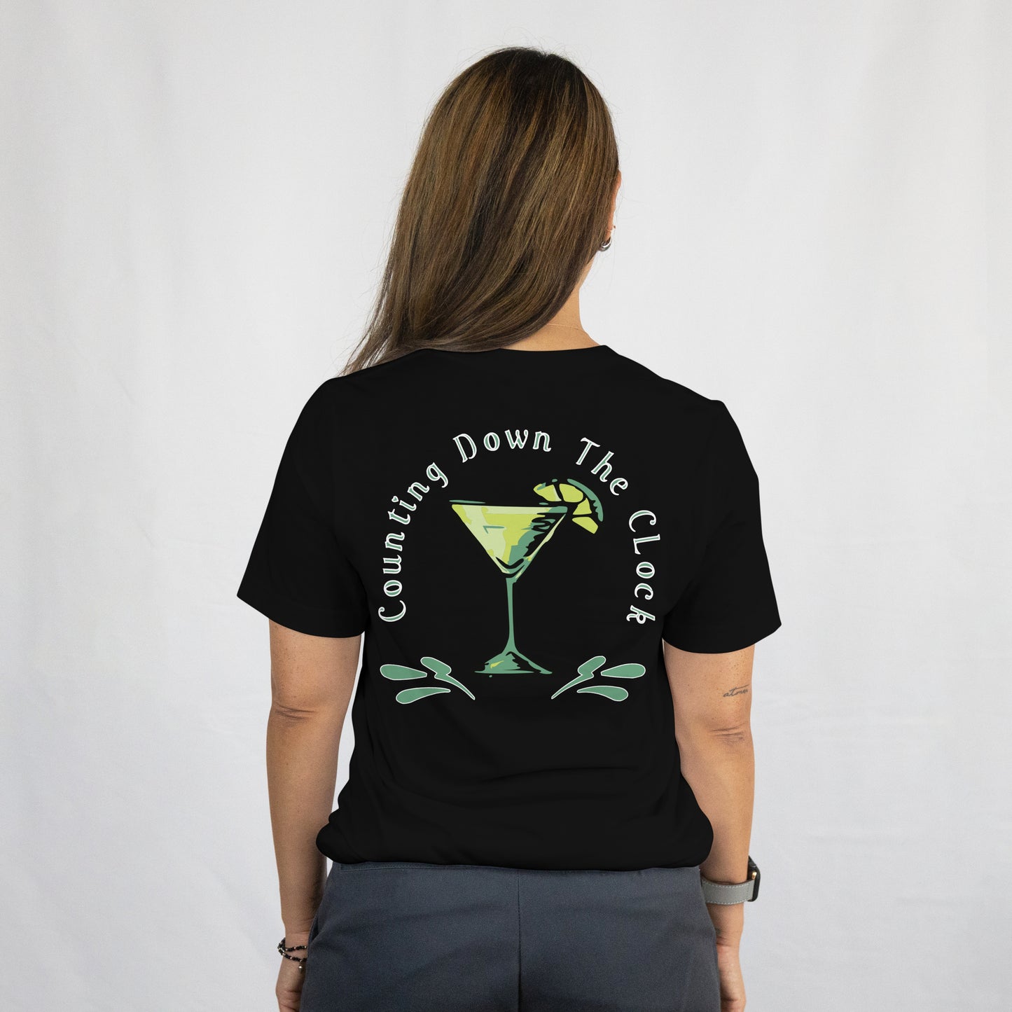 3J's Threads & Treasures-Counting Down The Clock- Happy Hour Graphic Tee