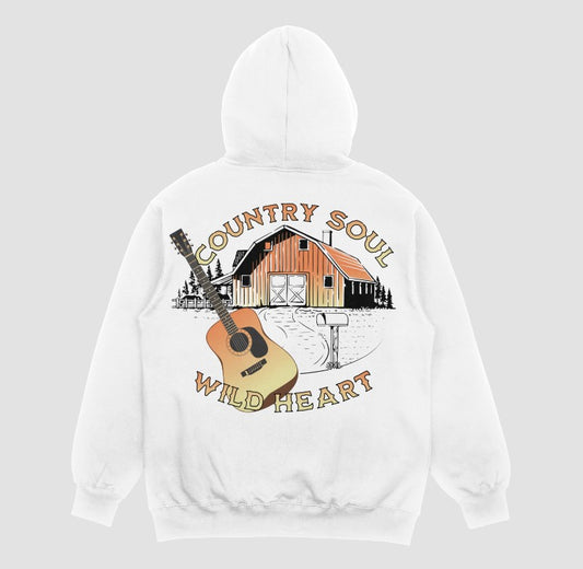 3J's Threads & Treasures-Custom Graphic Hoodie- Country Soul & Wild Heart- Bootscootin' Boogie