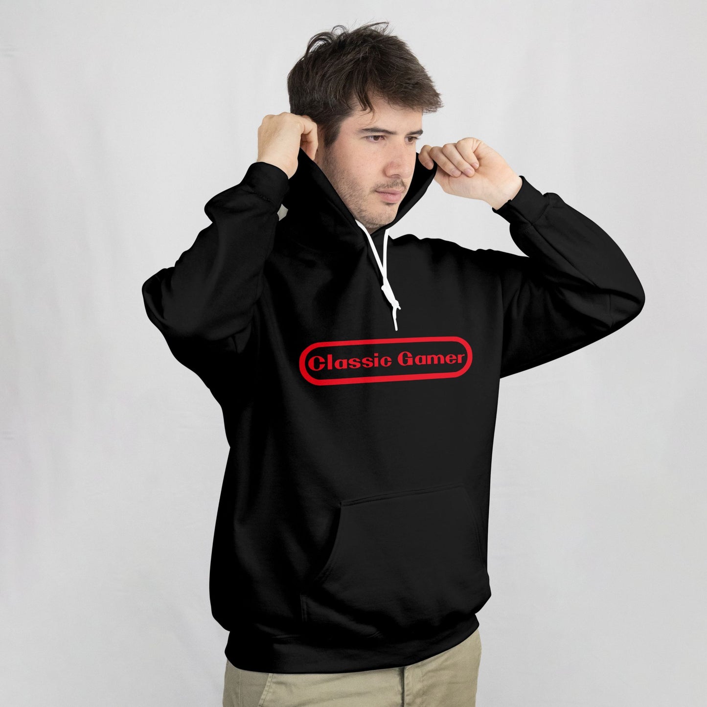 Custom Retro Classic Gamer Hoodie – “8-Bit Legend” Cotton Blend Graphic Pullover (Unisex)